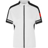 James & Nicholson Tričko JN 453 cyklistické se zipem, krátký rukáv, dámské COT02045300101-white S Bílá
