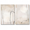 Plagáty sada 2 plagáty Abstrakčné škvrny bez rámu 70 x 100 cm (Plagáty set 2 obrazy 70x100, bez rámov, škvrny beige)
