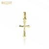 Zlatý prívesok Au585/000 14k gravírovaný krížik 1,6 cm - Rozmer: 2.1