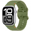 eses Športový silikónový remienok so zapínaním na sponu pre Apple Watch 42 mm/44 mm/45 mm/46 mm/49 mm Farba: zelená