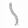 Vodiaca lišta káblov Strieborná Spacetronik SPK-03S 80 cm Organizér na chrbticu