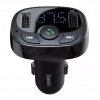 Baseus T-Type Transmitter FM Bluetooth - MP3 nabíjačka do auta 2xUSB TF microSD 3,4A čierna CCTM-01