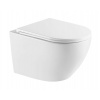 kielle Oudee Závesné WC so doskou Softclose, Vortex Rimless+, biela 30102010-SET1