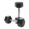 Merco Hex Rubber Dumbbell činka hmotnost 5 kg