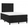 Box spring postel s matrací černá 120 x 190 cm samet 3270009