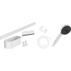 HANSGROHE WallStoris sprchová súprava, ručná sprcha 3jet Activation EcoSmart priemer 105 mm, sprchová tyč 70 cm so sadou doplnkov do sprchy, matná biela, 24291700
