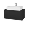 Dreja Umývadlová skriňa STORM SZZ 80 (umývadlo Kube) - N03 Graphite / N03 Graphite