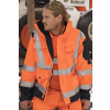 PAYPER FREEWAY 000439-0106 / Dvojfarebná bunda s vysokou viditeľnosťou, s reflexnými pruhmi - fluo orange/navy blue XXXL