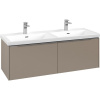 VILLEROY & BOCH Subway 3.0 závesná skrinka pod dvojumývadlo, 2 zásuvky, 1272 x 478 x 429 mm, Taupe, C56700VM