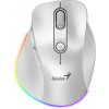 Genius Ergo 9000S Pro, bezdrôtová, vertikálna, 2.4Ghz+BT, tichá myš, biela 31030039400