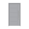 Hliníkovo-oceľové vchodové dvere pasívne Zeus 110 x 210 cm P sivé