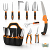 11-dielny záhradnícky set s ergonomickými nástrojmi a taškou