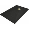 Mexen Stone+, obdĺžniková vanička z minerálneho kompozitu 120 x 100 cm, čierna, zlatá lesklá krytka, 44701012-G