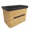Swiss aqua technologies Koupelnová skříňka s umyvadlem SAT Fusion 77,5x53x45 cm dub medový mat SATFUSION280DMBKM