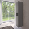 KEUCO Stageline závesná vysoká skrinka, 2 dvierka + 1 priehradka, pánty vľavo, 400 x 360 x 1800 mm, inox matný, 32831290001