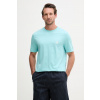 Tommy Hilfiger basic tričko pánske bavlnené SUMMER MW0MW43066 tyrkysová L
