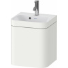 DURAVIT Happy D.2 Plus c-bonded závesná skrinka s nábytkovým umývadielkom s otvorom, 1 dvierka, pánty vpravo, 400 x 360 x 480 mm, biela matná lakovaná, HP4634O36360000