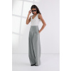 NOHAVICE KARL LAGERFELD FASHION TAILORED WIDE PANTS MEDIUM GREY MELANGE