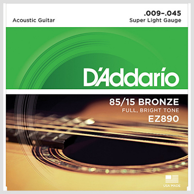 Struny na akustickú gitaru 9-45 bronze EZ890 D´Addario