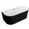 Polimat Sola I voľne stojaca akrylátová vaňa, čierna matná Dĺžka vane: 160 cm, 00381