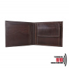 RFID kožená peňaženka v hnedej farbe č.8406