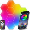 LED Panel Hexagón Moderný Viacfarebný 12 svetelných bodov