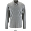 SOL'S | Perfect LSL Men, Pánske polo s dl. rukávom, sivá mel., 3XL