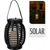 Lampáš solárny 32 cm čierna