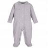 Dojčensky overal - Romper Eevi 62 sivý (Eevi spajac jednoducho pohodlný vrecko šedá melange 62)