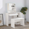 zahrada-XL Sada toaletného stolíka biela 86,5x35x136 cm 3114147