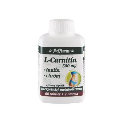 MedPharma L-CARNITÍN 500 MG + INULÍN + CHRÓM tbl 60+7 zadarmo (67 ks)