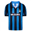 Score Draw Inter Milan Retro Home Shirt 90 Adults Blue/Black XL