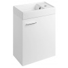 Aqualine ZOJA skrinka s keramickým umývadlom 40x22 cm, biela 51049A-02