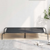 vidaXL Vyvýšená posteľ pre psa Čierna 130x80x20 cm Textil a oceľ 42000836