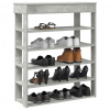 Shoe Rack betonově dub 80x30x98 cm kompozitní dřevo Šedá 859935