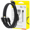 Kábel Baseus USB - USB typ C / microUSB / Lightning 1,5 m čierny