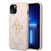 Guess PU 4G Metal Logo Zadní Kryt pre iPhone 15 Pink