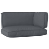Sada polštářů na paletu 3 pcs Antracit Oxford látka 3329089