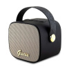 Guess Wireless Speaker PU Leather 4G Script Logo bezdrôtový reproduktor (GUWSB2P4SMK) - Bluetooth 5.3, TWS, 5W, AUX, TF karta - Čierny KF2342489