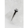 Rovný oceľový expander s CZ zirkónom Crystal Barva: Číra, Veľkosť: 4 mm