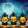 Halloweenske lampióny dekorácia svietiaca na batérie, dizajn tekvica, 3 kusy