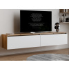 Závesná TV skrinka Asko Living, 180 cm, dub artisan/biela