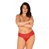 Sexy nohavičky OBSESSIVE Blossmina Panties červená 4XL/5XL