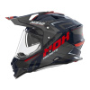 Enduro prilba na motocykel NOX N312 Vapor šedo/modro/červená S