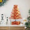 vidaXL Drevený vianočný stromček voskovohnedý 60 cm masívna borovica - Hnedá - 219491-216503