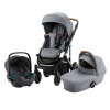 BRITAX RÖMER Set kočárek Smile III + hluboká korba + autosedačka Baby Safe iSense Nordic Grey