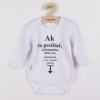 Body s potlačou New Baby ...vymeniť plienku... - 80 (9-12m)