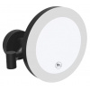 Sapho X-ROUND BLACK závesné kozmetické zrkadlo LED, priemer 200mm, čierná mat XR016B