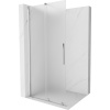 Mexen Velar, sprchová zástena s posuvnými dverami Walk-in 85 x 200 cm, 8mm sklo námraza, chrómová, 871-085-000-33-01