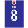 Superfutbal Maketa dresu Slovensko, modrá Rozmer: A2, Meno a číslo: Duda 8